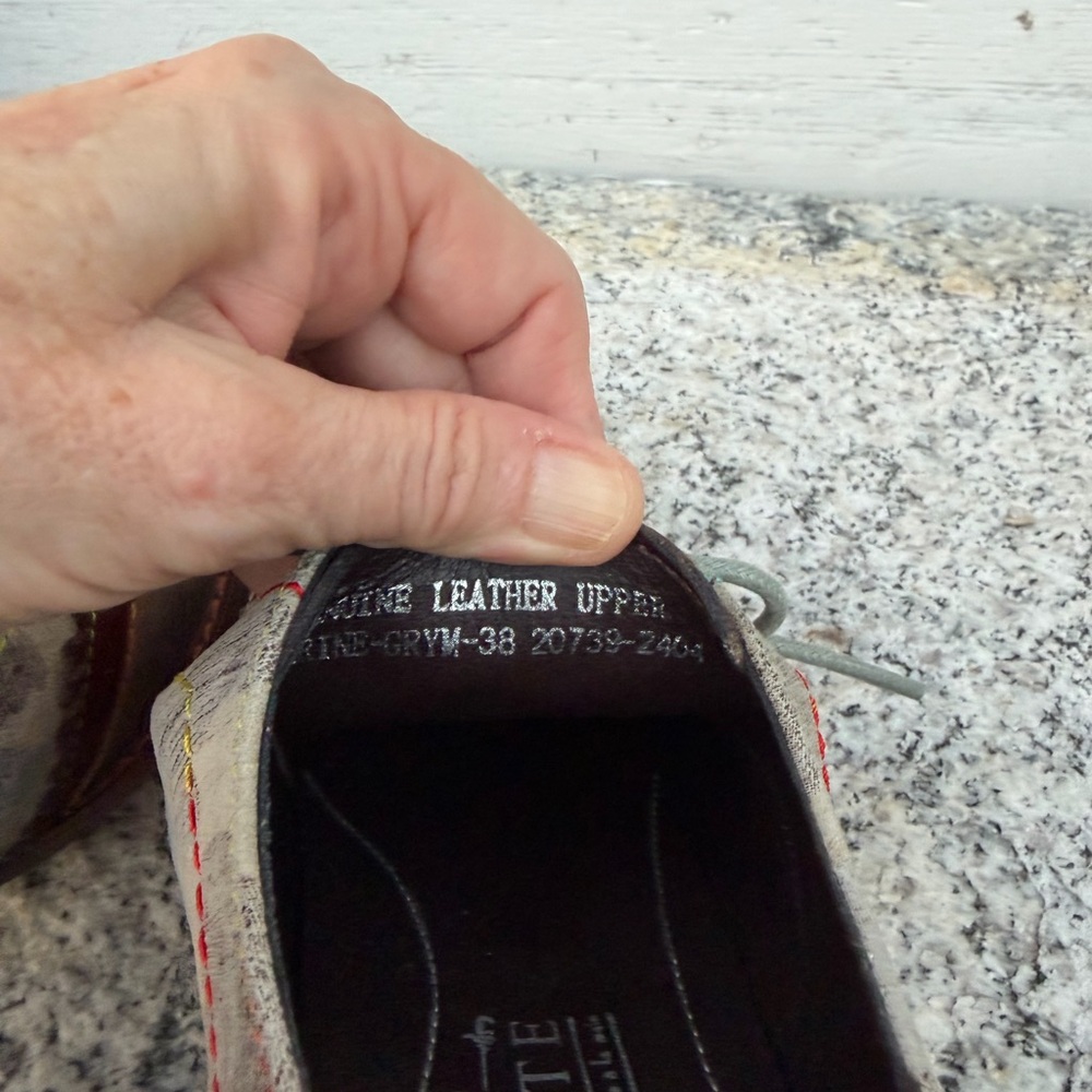 NEW L'ARTISTE SPRING STEP Perrine Shoes Oxford Bootie Grey Multi 38 7.5 -8 - Picture 14 of 15